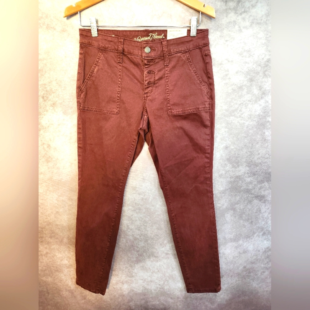 Universal Thread Light Brown Straight Cropped Jea… - image 2